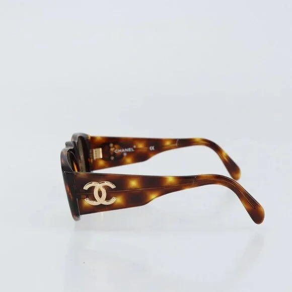 CHANEL Sunglasses plastic Brown CC Auth yk19645V - Picture 4 of 15